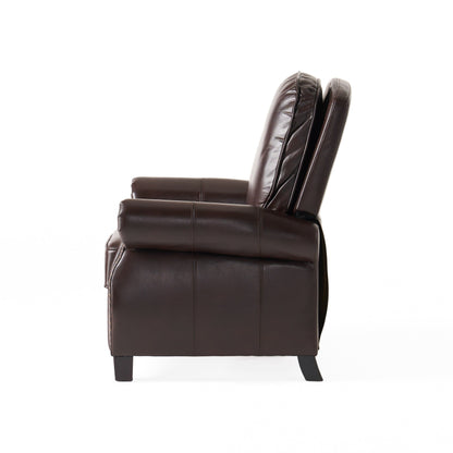 Fauteuil inclinable Neville en PU bicolore par Christopher Knight Home