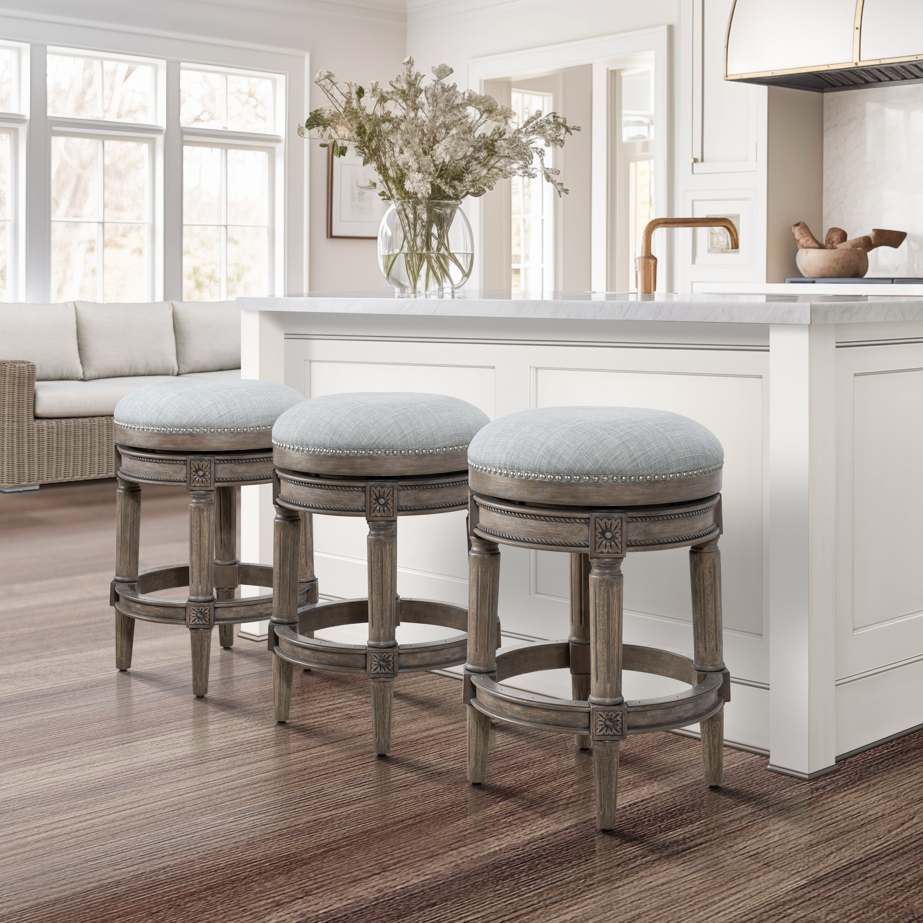 Tabouret de bar pivotant sans dossier Chapman 26 pouces de New Ridge Home Goods - Hauteur comptoir