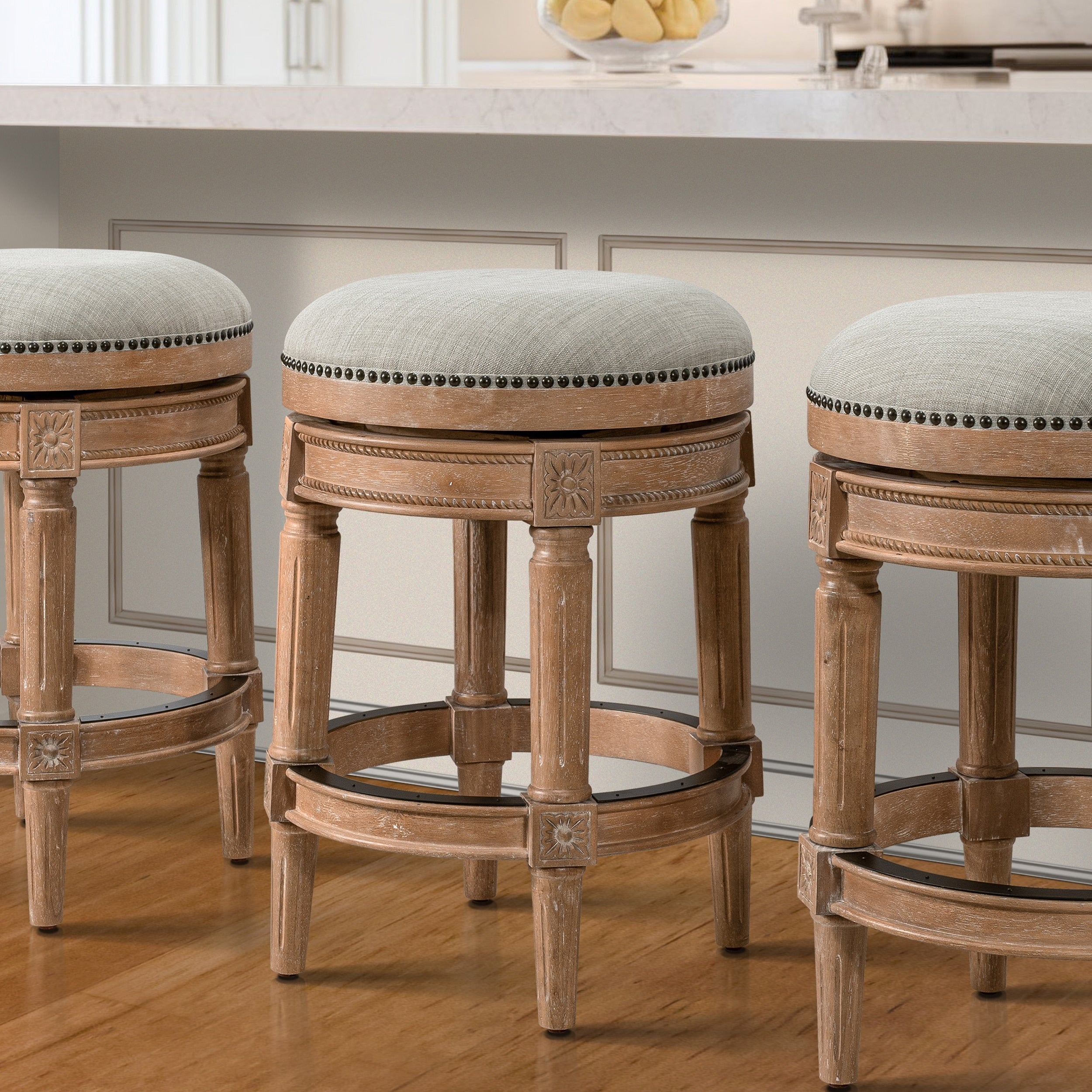 Tabouret de bar pivotant sans dossier Chapman 26 pouces de New Ridge Home Goods - Hauteur comptoir