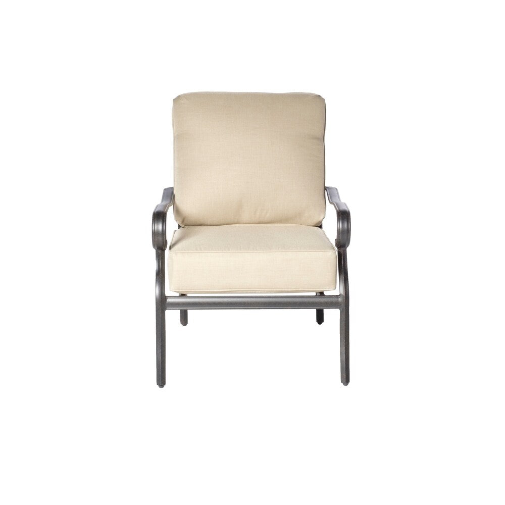 Ensemble de patio Newbury en aluminium moulé 4 pièces avec sièges profonds
