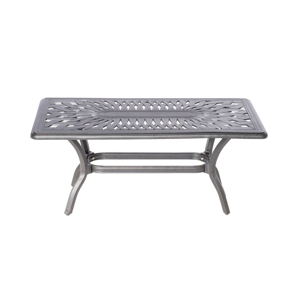 Ensemble de patio Newbury en aluminium moulé 4 pièces avec sièges profonds
