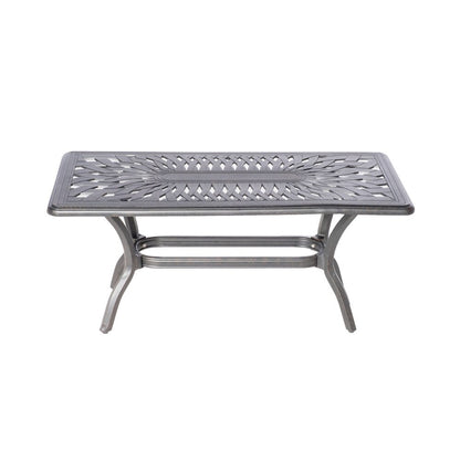 Ensemble de patio Newbury en aluminium moulé 4 pièces avec sièges profonds
