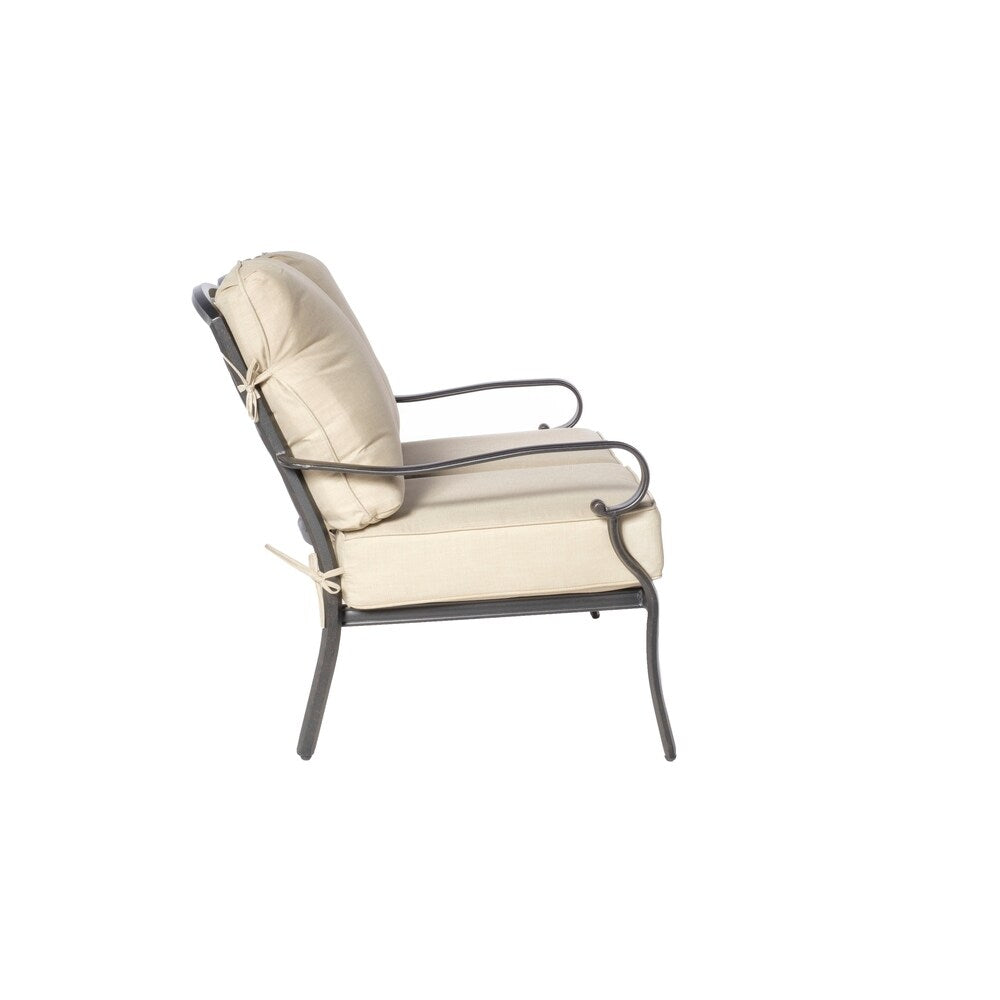 Ensemble de patio Newbury en aluminium moulé 4 pièces avec sièges profonds