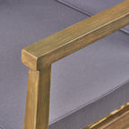 Fauteuils club d'extérieur Newbury en bois d'acacia avec coussins (lot de 2) par Christopher Knight Home