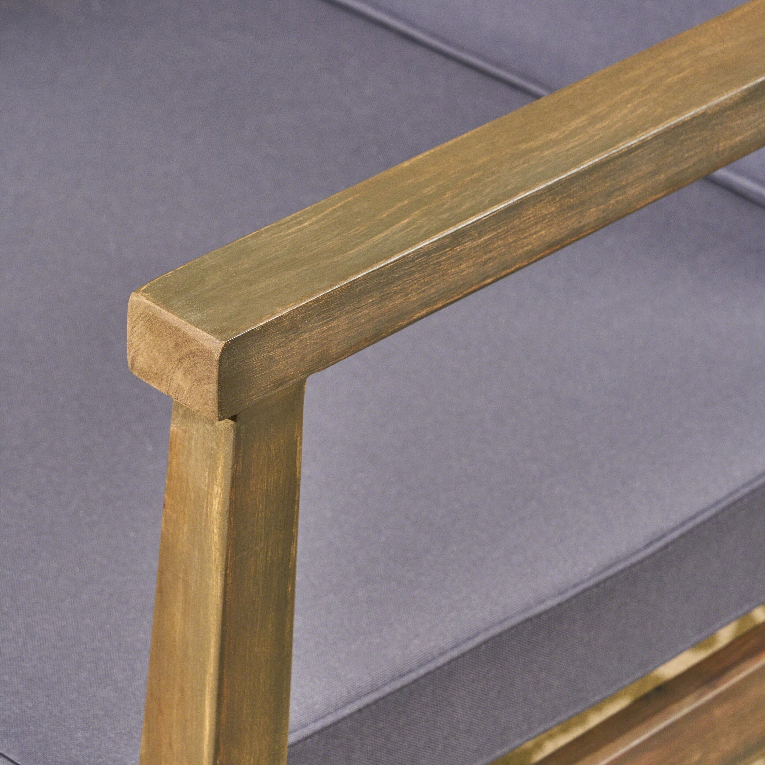 Fauteuils club d'extérieur Newbury en bois d'acacia avec coussins (lot de 2) par Christopher Knight Home