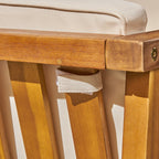 Fauteuils club d'extérieur Newbury en bois d'acacia avec coussins (lot de 2) par Christopher Knight Home