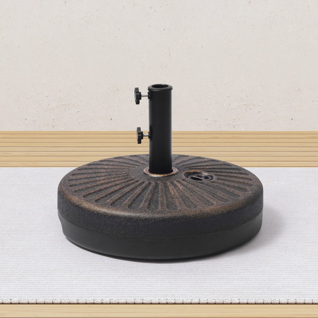 Newport 55-lb Fillable Round Patio Market Umbrella Base Stand - N/A