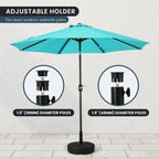 Newport 55-lb Fillable Round Patio Market Umbrella Base Stand - N/A