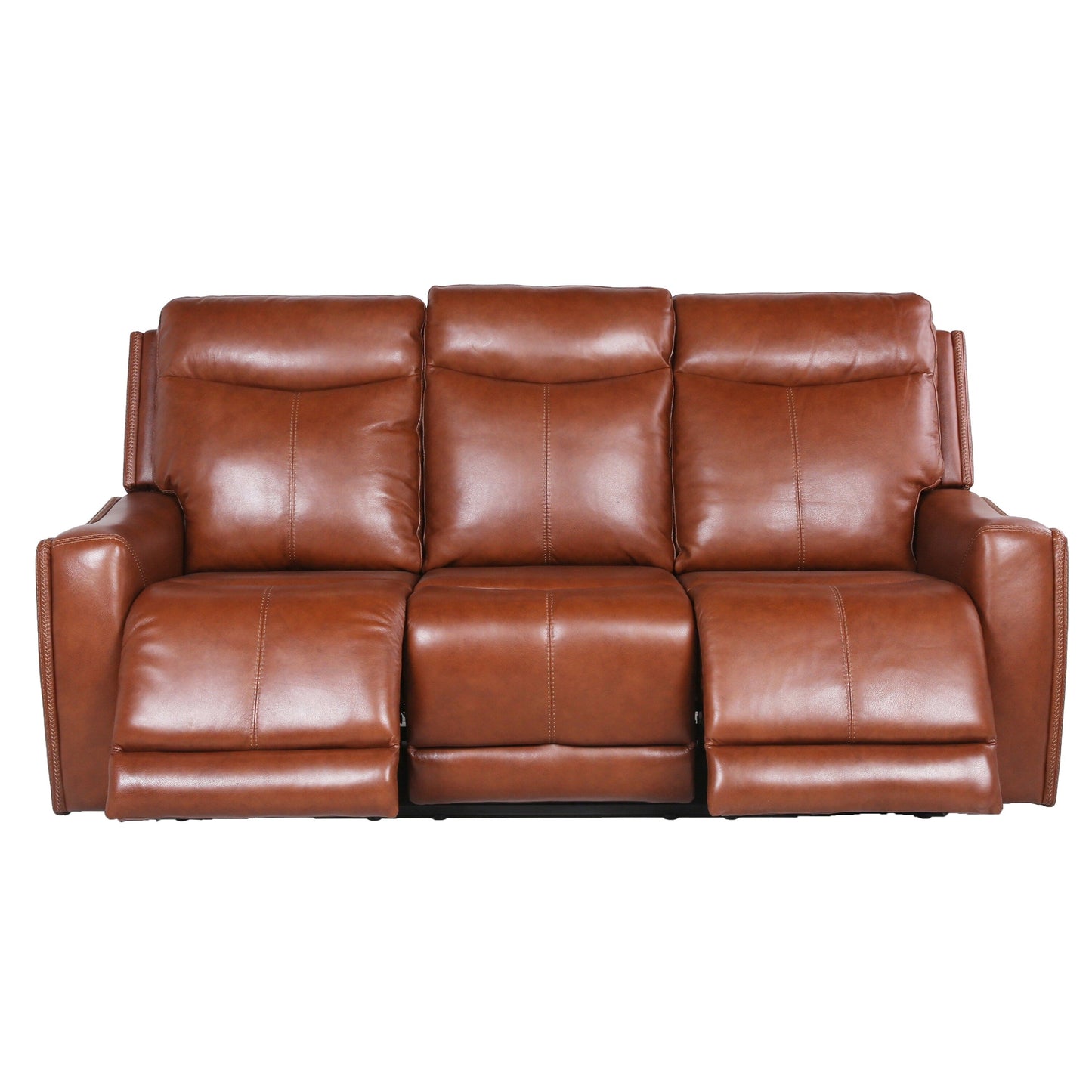 Canapé inclinable Newport Power en cuir pleine fleur Steve Silver