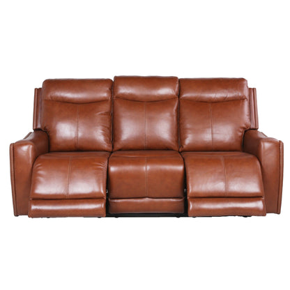 Canapé inclinable Newport Power en cuir pleine fleur Steve Silver