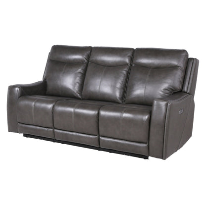 Canapé inclinable Newport Power en cuir pleine fleur Steve Silver
