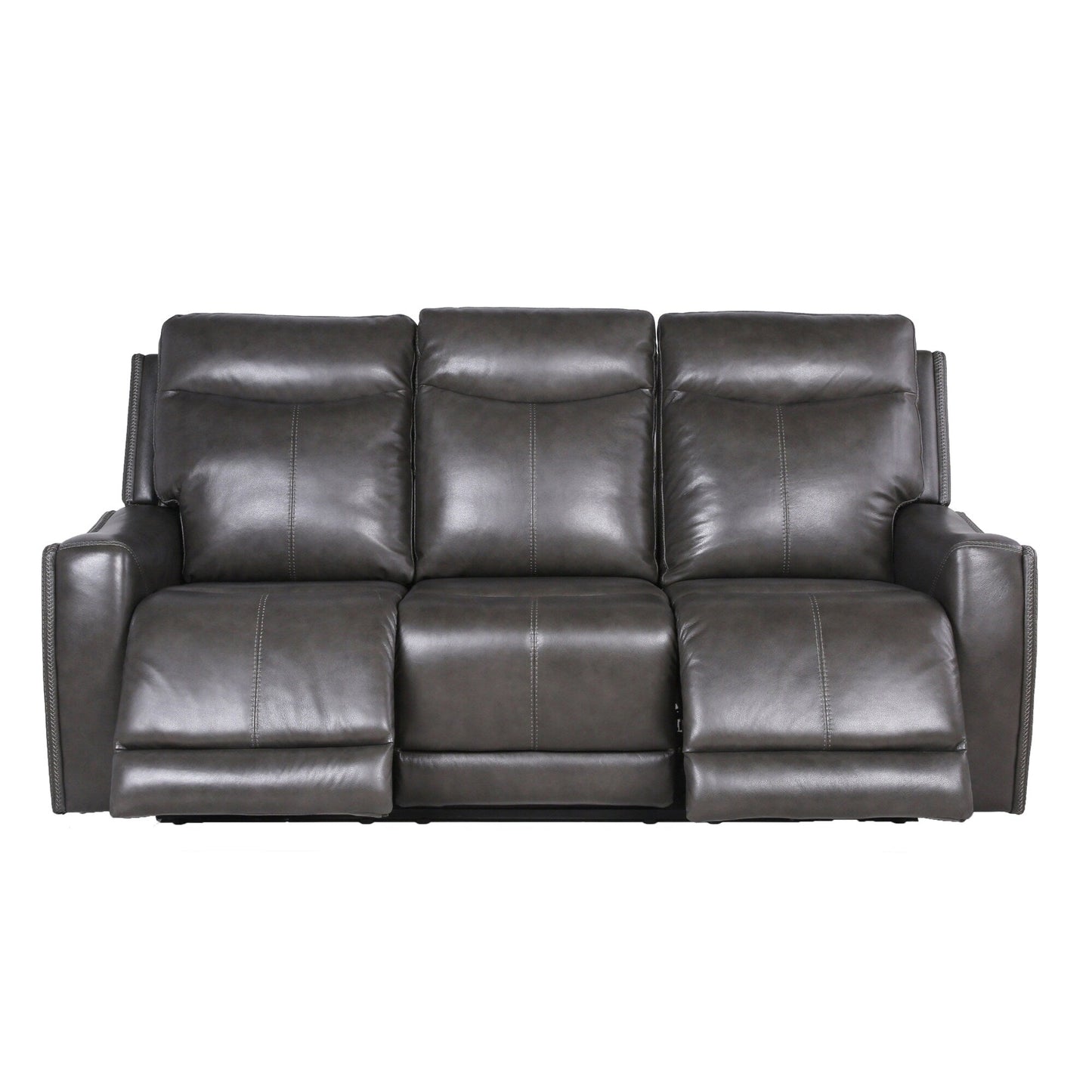 Canapé inclinable Newport Power en cuir pleine fleur Steve Silver