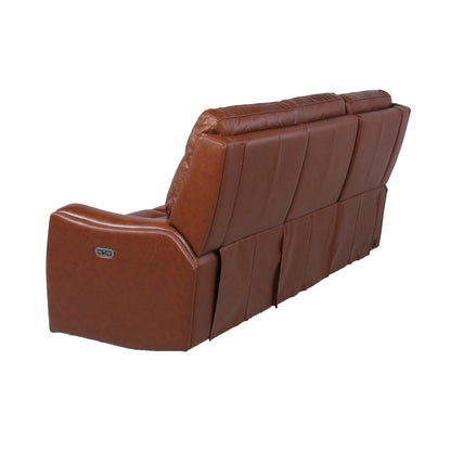 Canapé inclinable Newport Power en cuir pleine fleur Steve Silver