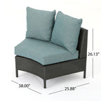 Ensemble de canapés sectionnels Newton en osier toutes saisons par Christopher Knight Home