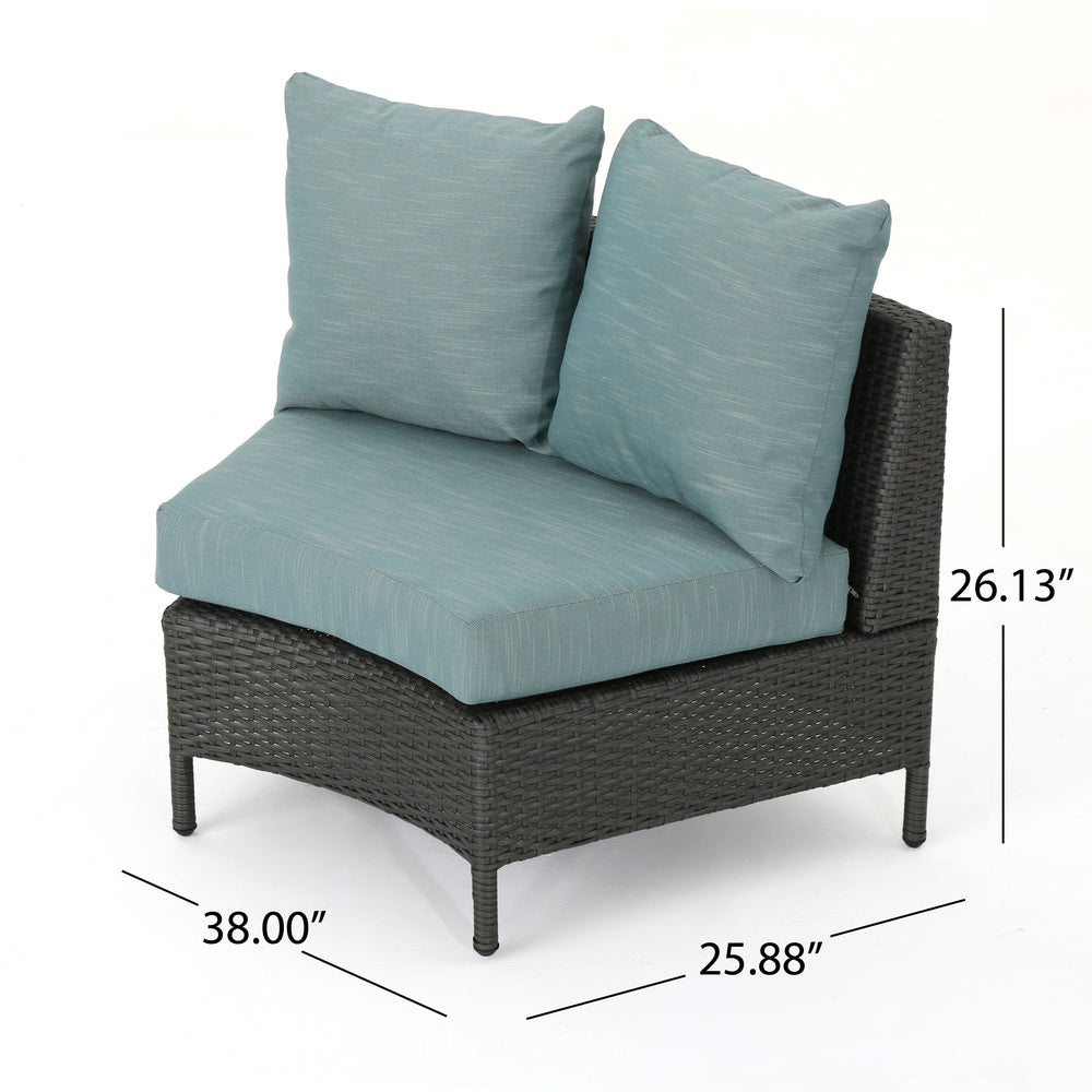 Ensemble de canapés sectionnels Newton en osier toutes saisons par Christopher Knight Home