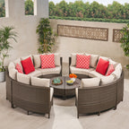 Ensemble de canapés sectionnels Newton en osier toutes saisons par Christopher Knight Home