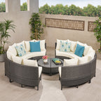 Ensemble de canapés sectionnels Newton en osier toutes saisons par Christopher Knight Home