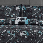 Parure de lit en microfibre gris foncé/bleu Next Level ALEX + BELLA
