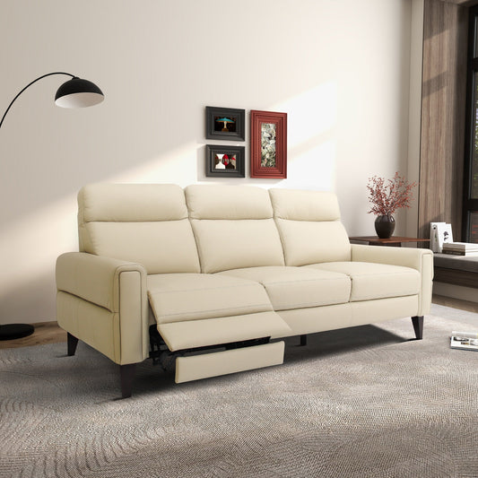 Canapé inclinable en cuir véritable à dossier serré Nimbus, style Mid-Century Modern