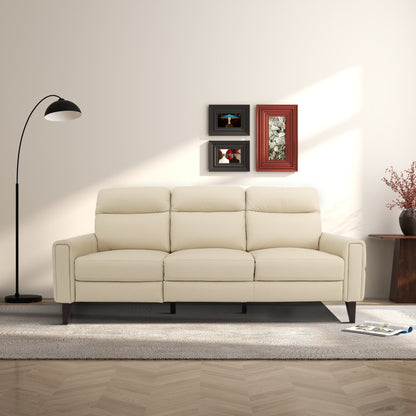 Canapé inclinable en cuir véritable à dossier serré Nimbus, style Mid-Century Modern