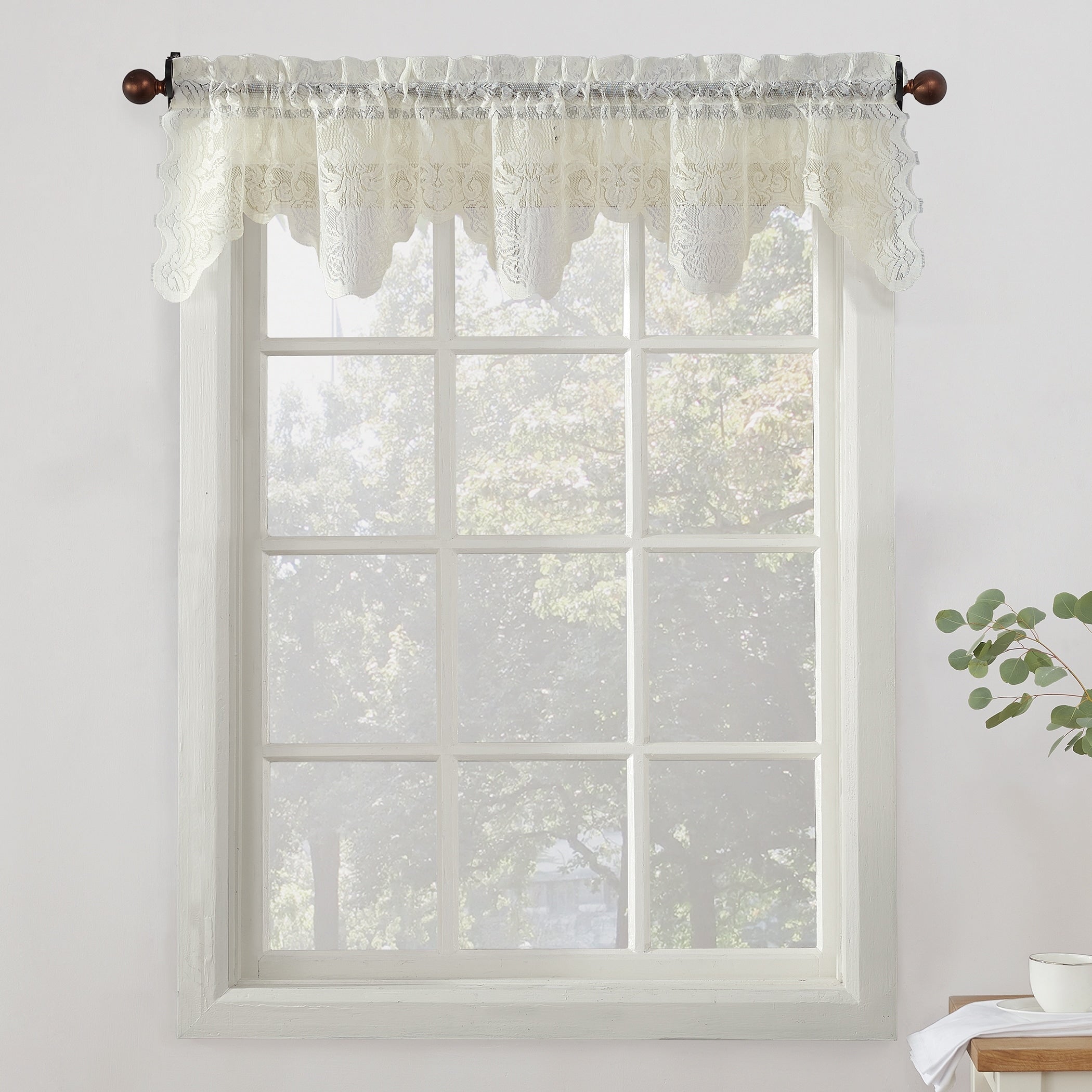 N° 918 Alison Sheer Lace Rideau de cuisine Cantonnière