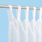 N° 918 Amina Rideau transparent à passants pour intérieur/extérieur, à tissage ouvert, panneau simple