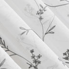 N° 918 Delia Rideau transparent à passe-tringle brodé floral