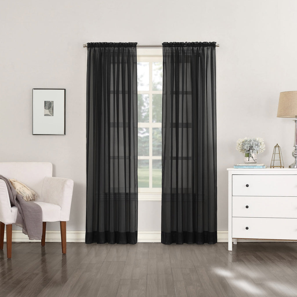N° 918 Emily Voile Sheer Tringle Rideau 1 pièce, panneau simple
