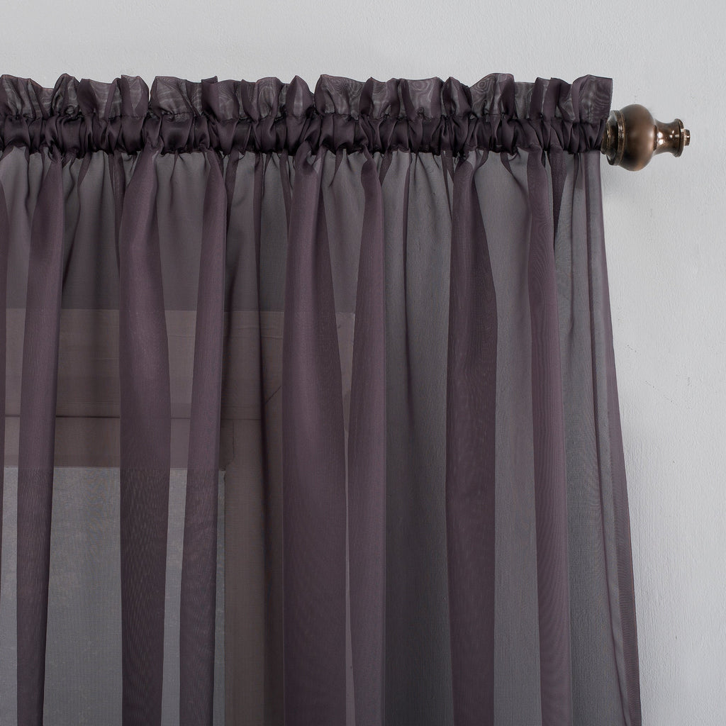 N° 918 Emily Voile Sheer Tringle Rideau 1 pièce, panneau simple