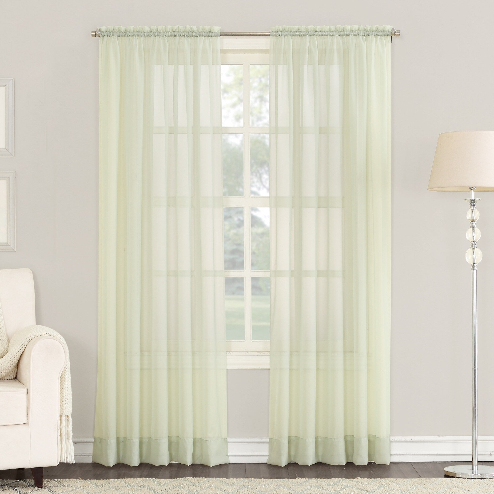 N° 918 Emily Voile Sheer Tringle Rideau 1 pièce, panneau simple