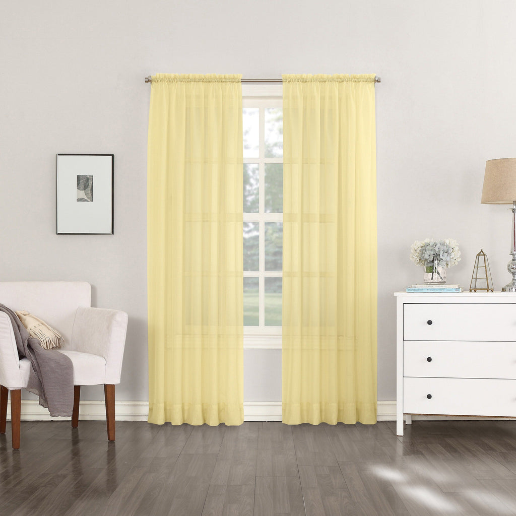N° 918 Emily Voile Sheer Tringle Rideau 1 pièce, panneau simple