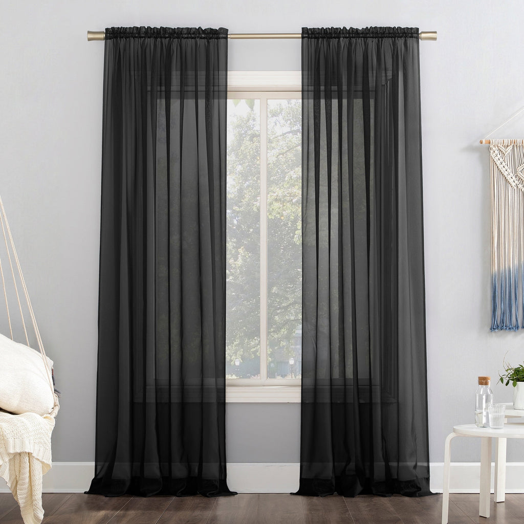 N° 918 Emily Voile Sheer Tringle Rideau 1 pièce, panneau simple
