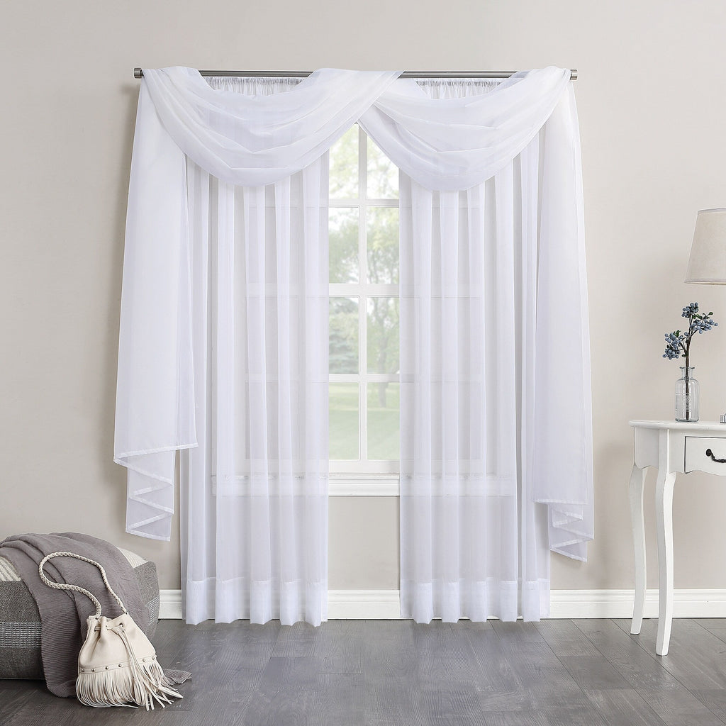 N° 918 Emily Voile Sheer Tringle Rideau 1 pièce, panneau simple