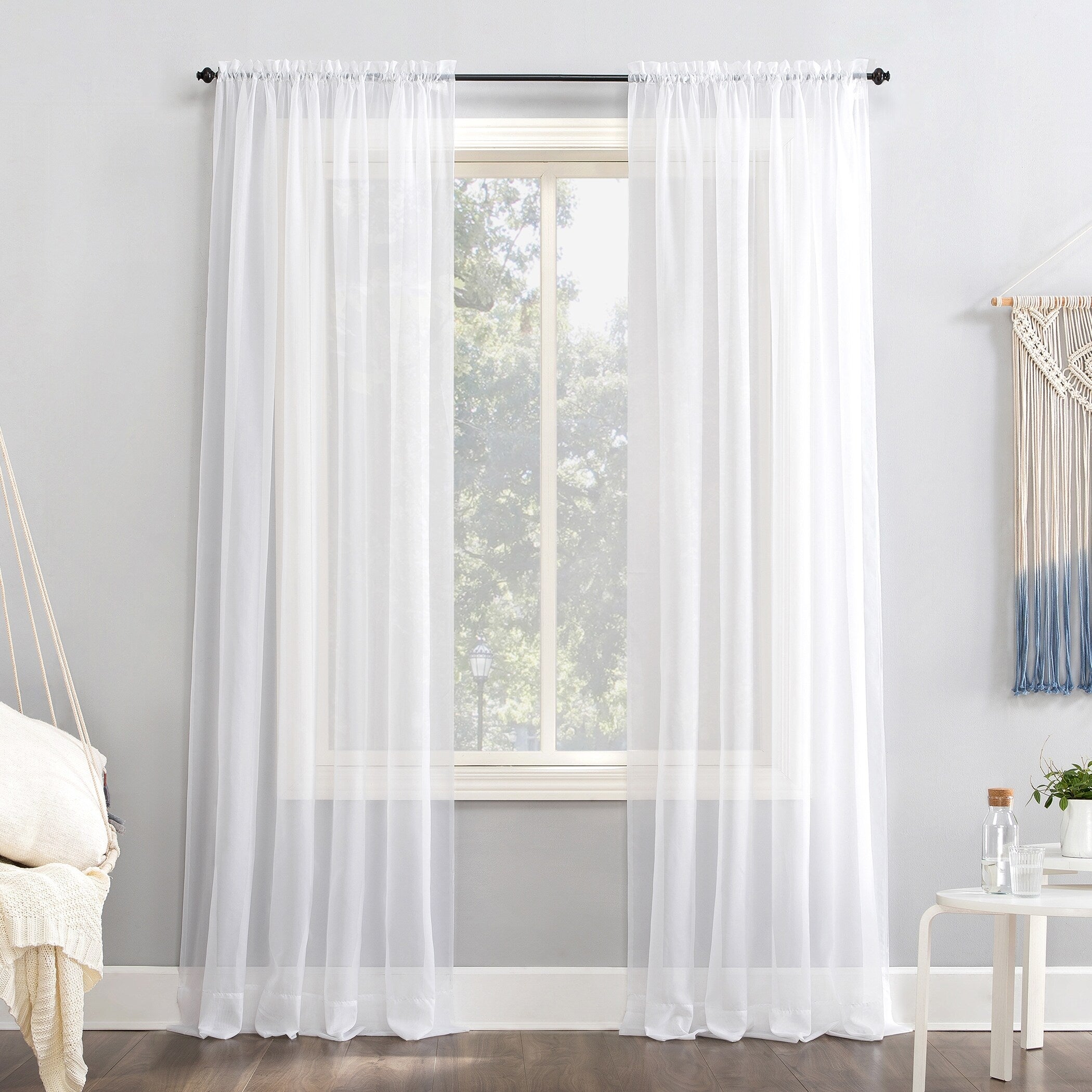 N° 918 Emily Voile Sheer Tringle Rideau 1 pièce, panneau simple