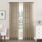 N° 918 Emily Voile Sheer Tringle Rideau 1 pièce, panneau simple
