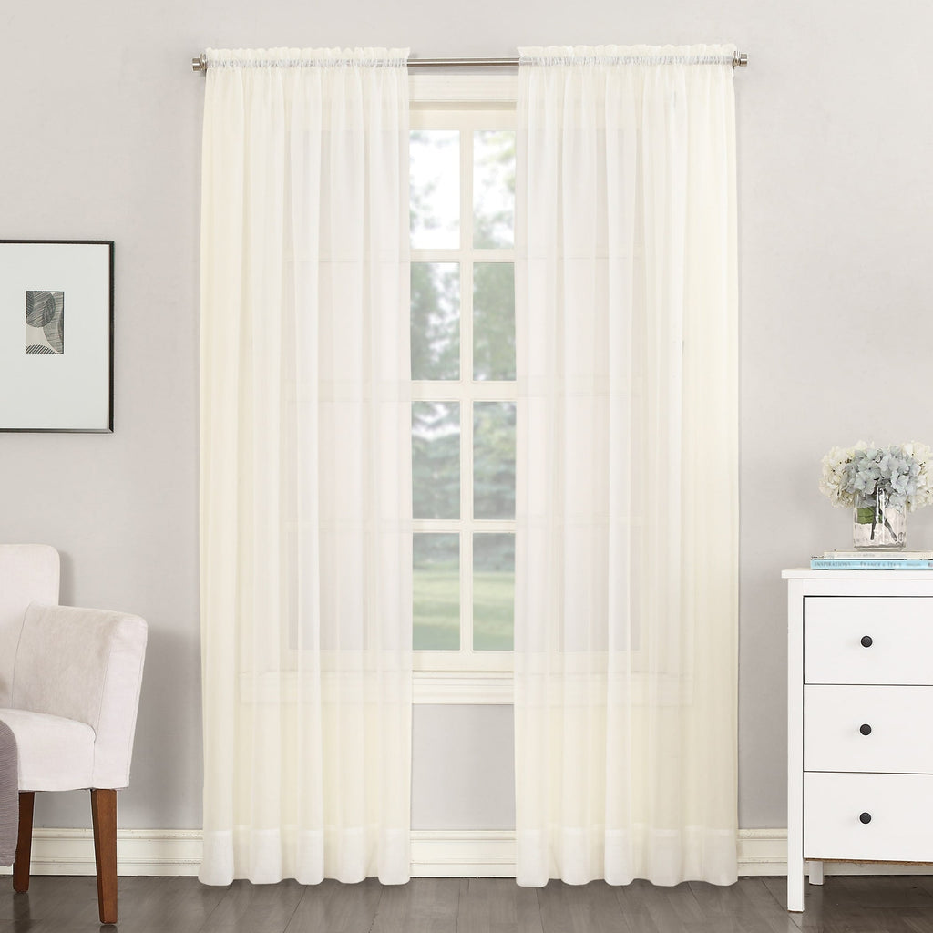 N° 918 Emily Voile Sheer Tringle Rideau 1 pièce, panneau simple