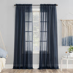 N° 918 Emily Voile Sheer Tringle Rideau 1 pièce, panneau simple
