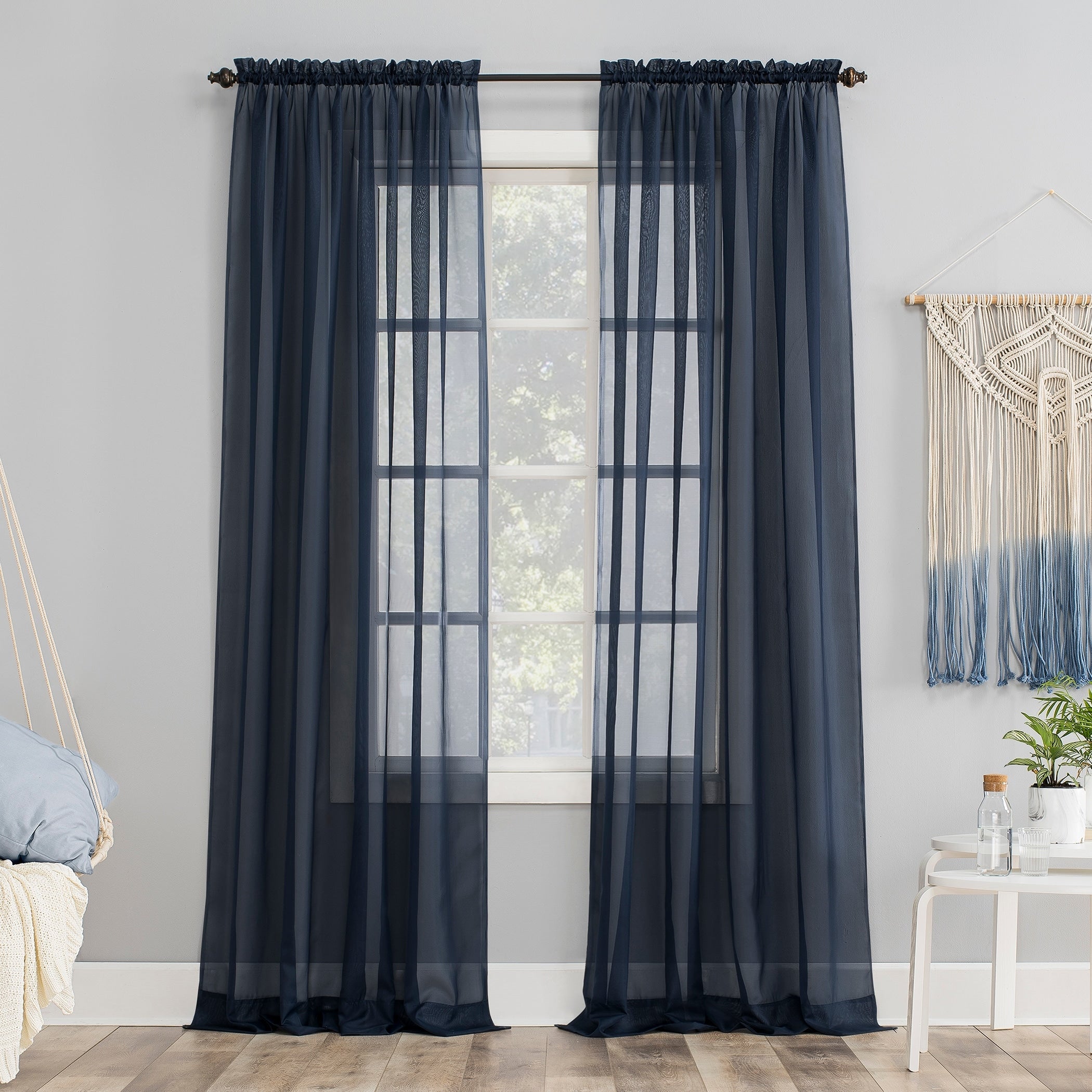 N° 918 Emily Voile Sheer Tringle Rideau 1 pièce, panneau simple