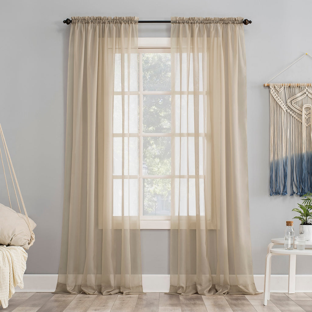 N° 918 Emily Voile Sheer Tringle Rideau 1 pièce, panneau simple