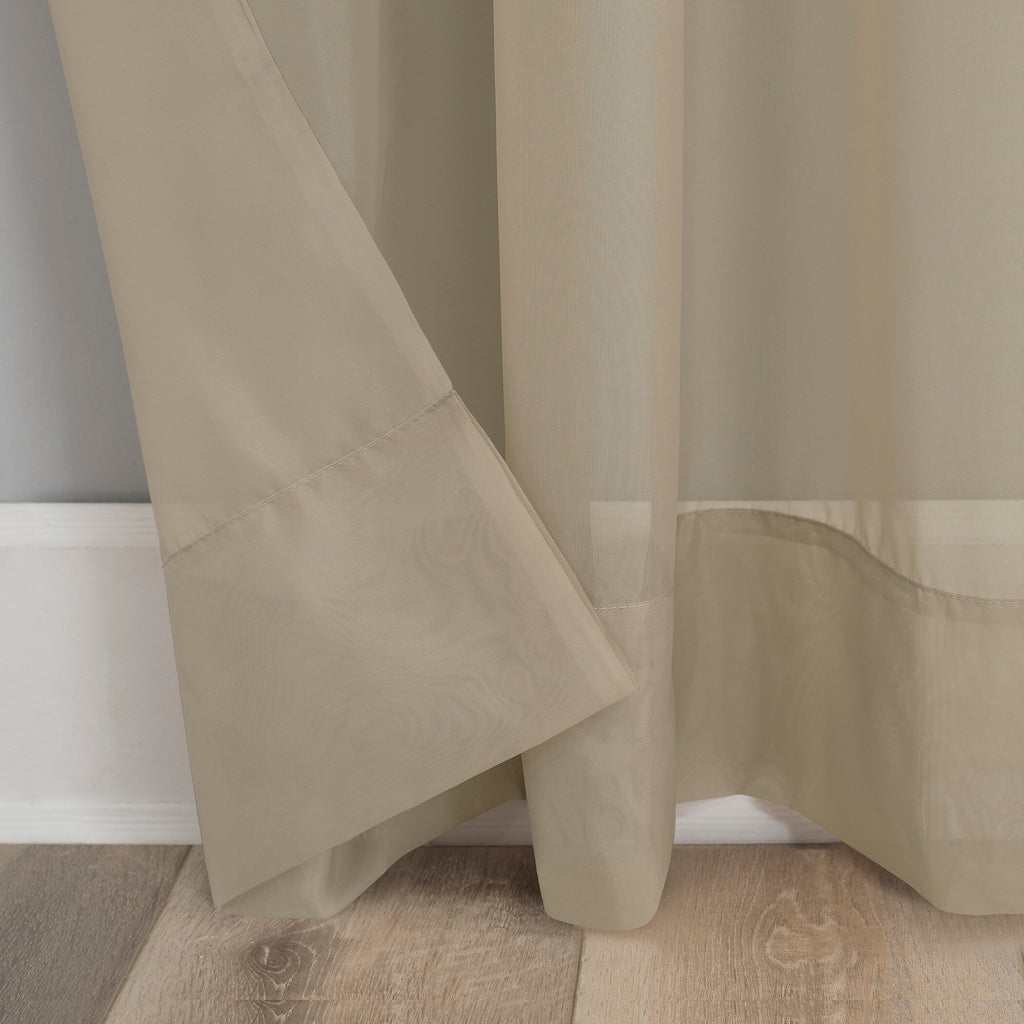 N° 918 Emily Voile Sheer Tringle Rideau 1 pièce, panneau simple