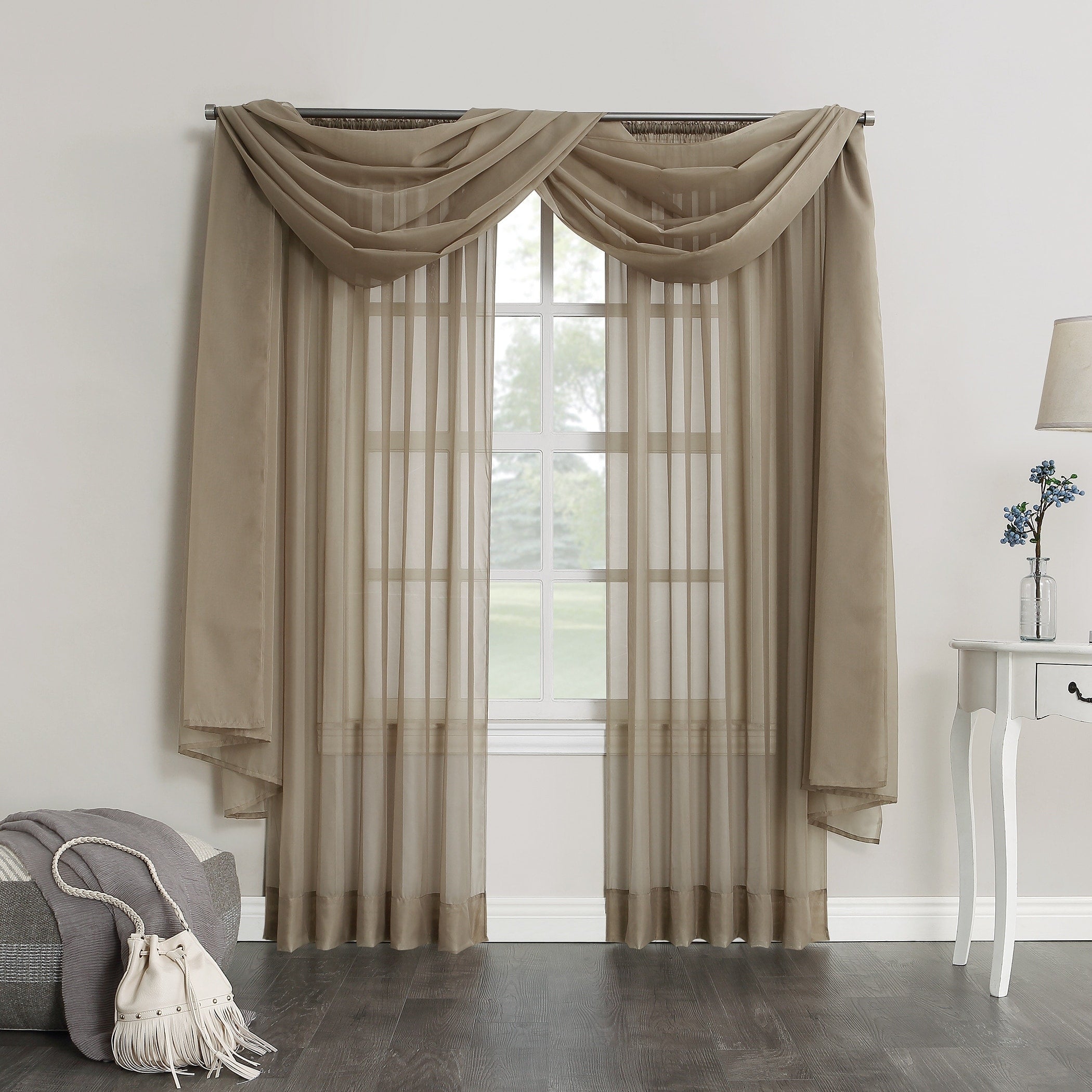 N° 918 Emily Voile Sheer Tringle Rideau 1 pièce, panneau simple