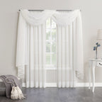 N° 918 Emily Voile Sheer Tringle Rideau 1 pièce, panneau simple