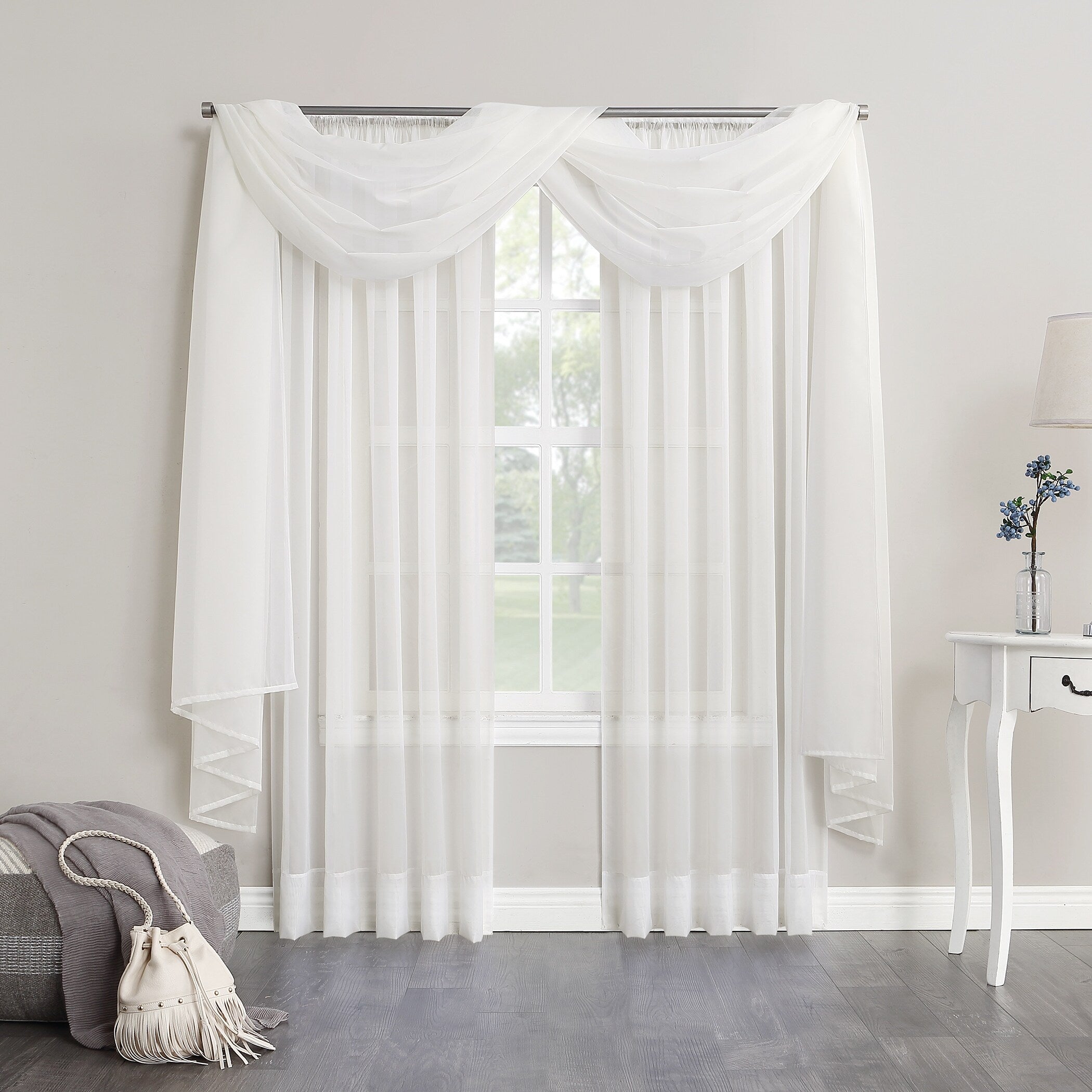N° 918 Emily Voile Sheer Tringle Rideau 1 pièce, panneau simple
