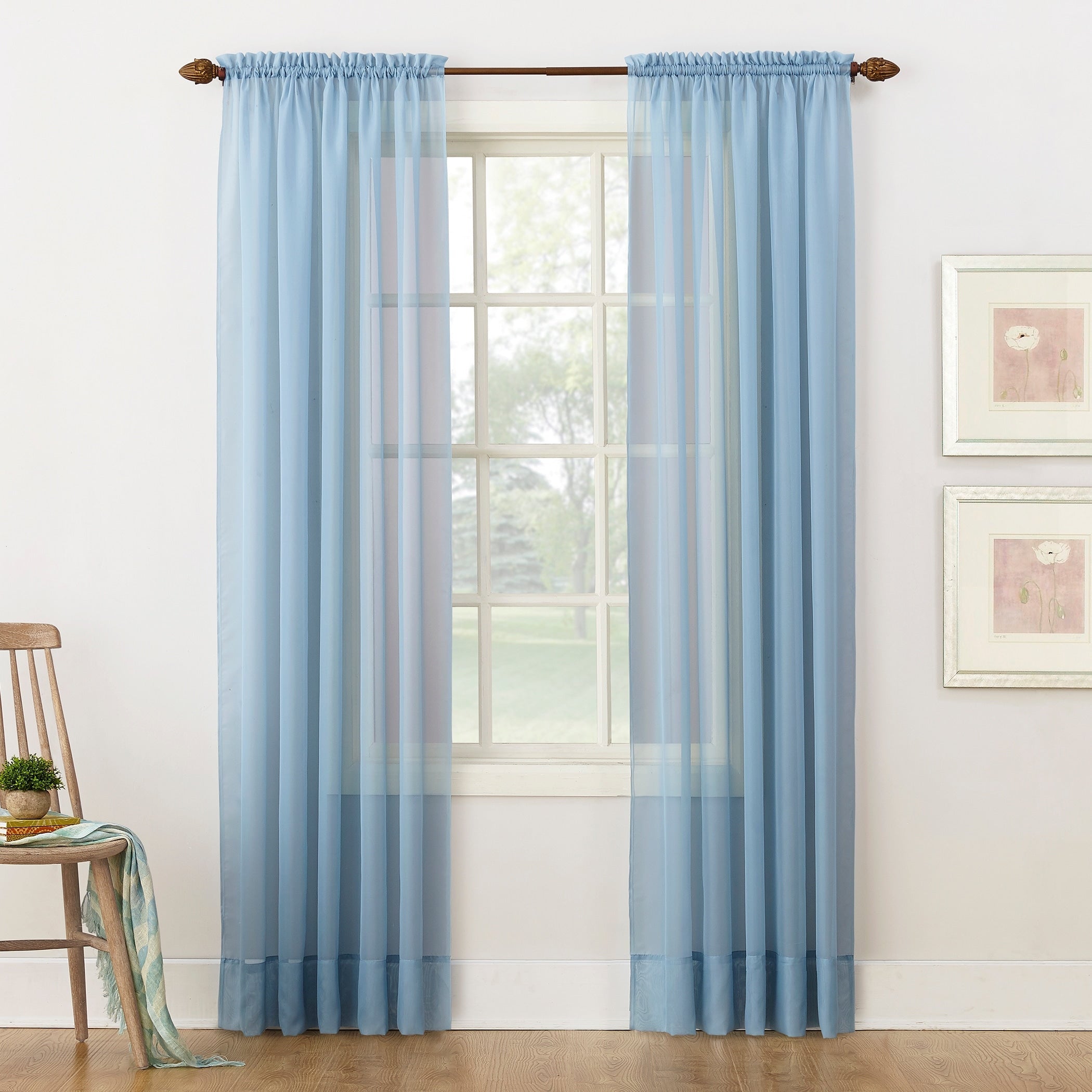 N° 918 Emily Voile Sheer Tringle Rideau 1 pièce, panneau simple