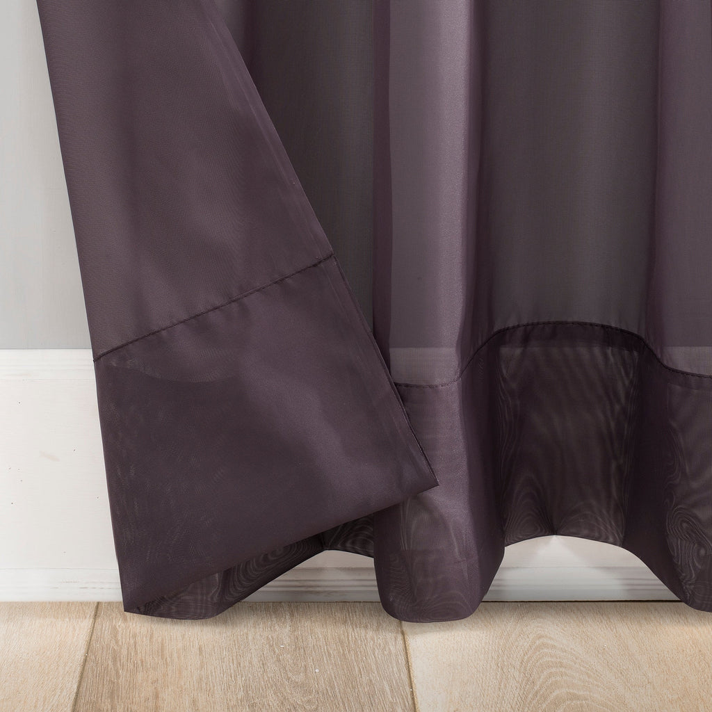 N° 918 Emily Voile Sheer Tringle Rideau 1 pièce, panneau simple