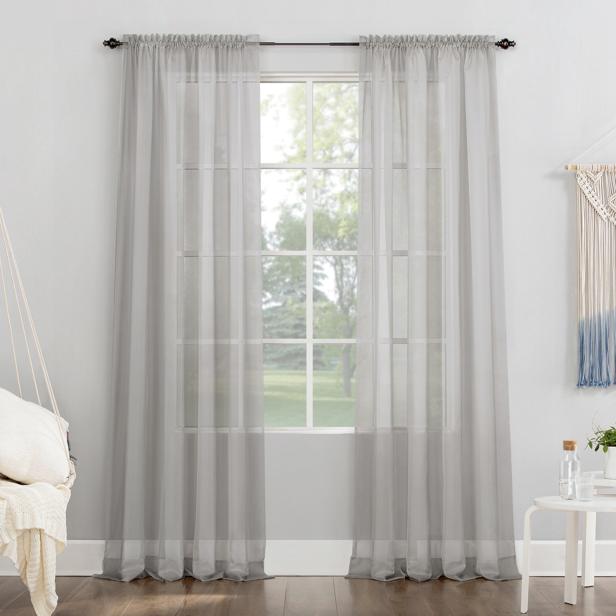 N° 918 Emily Voile Sheer Tringle Rideau 1 pièce, panneau simple