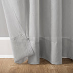 N° 918 Erica Panneau de rideau 1 pièce en voile écrasé transparent avec passe-tringle, panneau simple