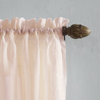 N° 918 Erica Panneau de rideau 1 pièce en voile écrasé transparent avec passe-tringle, panneau simple