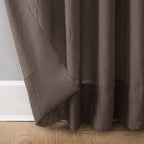 N° 918 Erica Panneau de rideau 1 pièce en voile écrasé transparent avec passe-tringle, panneau simple