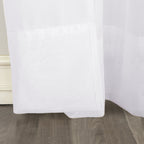N° 918 Erica Panneau de rideau 1 pièce en voile écrasé transparent avec passe-tringle, panneau simple